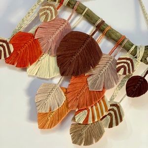 Macrame leaves wall hanging